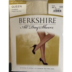 Berkshire Queen All Day Sheer Non-Control Top PH 4416 Size 7X Ivory Sandalfoot